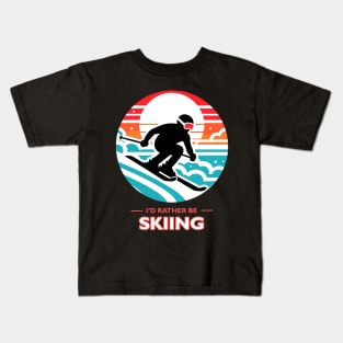 I'd Rather Be Skiing Kids T-Shirt